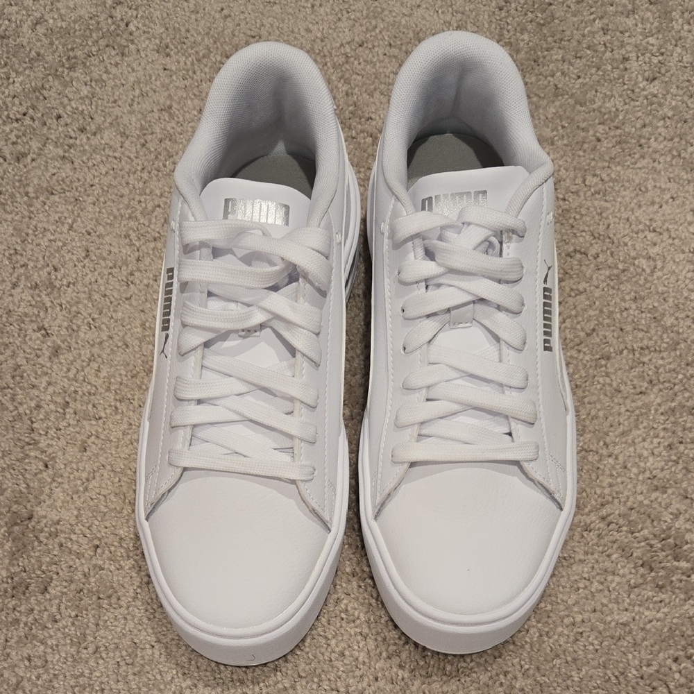 Puma Smash Platform v3 - White and Silver